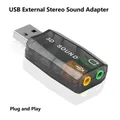 Scheda audio USB USB a jack per cuffie con microfono da 3,5 mm Cuffie stereo Adattatore audio per scheda audio 3D per laptop PS5 Plug and Play