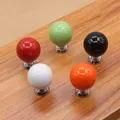 Zinc Alloy Ceramic Knob Handle Single Hole Furniture Handles Drawer Cabinet Door European Pumpkin