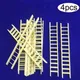 4pcs Resin Assembly Model Parts Miniature Stairs Marine Micro Staircase Ladder Stairway for RC