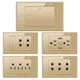 Us Standard Gold Switch USB Wall Charging Socket Mobile Phone Wall Charging Socket Socket with USB