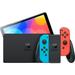 2023 Newest Nintendo Switch OLED Model Neon Red & Blue Joy-Cons Console 32GB Internal Storage Bundle with Mario Party Superstars Standard Edition & 10 in 1 Accessory Case