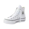 Sneaker CONVERSE "CHUCK TAYLOR ALL STAR LEATHER PLATFORM", Gr. 39, weiß (weiß, weiß), Leder, sportlich, Schuhe