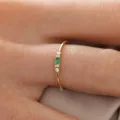 Mode 925 Sterling Silber Ring Smaragd Zirkon Ring Für Frau Charme Schmuck Geschenk