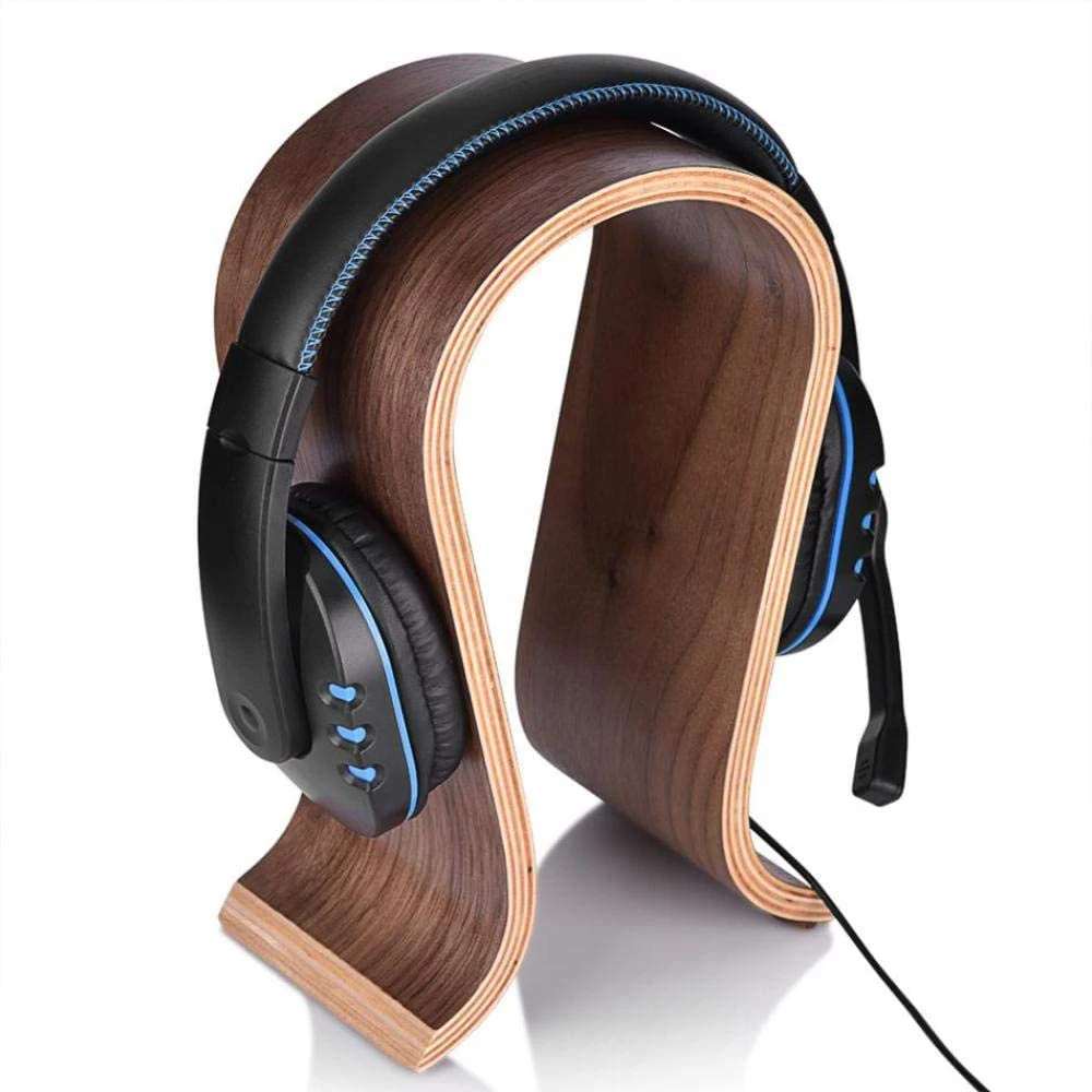 Universal U Form Holz Kopfhörer Ständer Halter Holz Headset Schreibtisch Display Regal Rack Aufhänger Halterung für Sony Kopfhörer