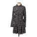 Veronica Beard Casual Dress - Shirtdress: Black Print Dresses - Women's Size 2