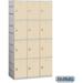 Salsbury Industries B1352627 3 in. Four Tier Unassembled Plastic Locker Tan - 12.75 x 18 x 18.25 in.