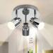 Depuley Modern 3-Light Multi-Directional Spot Light Adjustable Round Track Lighting Kits for Kitchen Hallway Bedroom 3000K Warm White