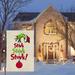 (Buy 2 get 3) Christmas Clearance! Christmas Decoration Outdoor Banner Fun Decorative Double Sided Banner 30x45cm