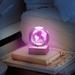 LSLJS 2.4 Night Light 6D Galaxy Crystal Ball Lamp Special Xmas Gifts Engraving Crystal Ball Night Lamp USB Powered with Wooden Base Table Top Decor