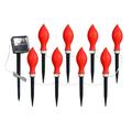 COFEST Home Decoration Solar Flame Lighting Outdoor Lighting Flame LED Courtyard Lighting Decorations Red B