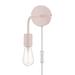 Novogratz x Globe Electric Walter 1-Light Blush Pink Plug-in or Hardwire Wall Sconce 51830