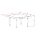 East West Furniture Dinette Set Consists of a Rectangle Dining Table and Upholstered Chairs, Linen White (Pieces Options)