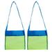 2pcs Children Beach Bag Single-shoulder Bag Crossbody Bag Mesh Storage Pouch Beach Toy Organizer Pouch Bag for Kids (Green)