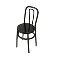 1PC Mini Chair Model Decor Miniature Scene Chair Model Alloy Vintage Chair Model Crafts Sturdy Mini House Accessories for Store Cafe Home Decor (Black)