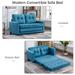 3 Fold Sofa Morden Adjustable Futon Couch Velvet Sofa, Accent sofa, Loveseat Sofa