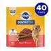 DENTASTIX Large Dog Dental Treats Beef Flavor Dental Bones 2.08 lb. Value Pack (40 Treats)