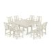 POLYWOODÂ® Prairie 9-Piece Square Farmhouse Dining Set with Trestle Legs in Sand