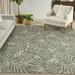 Nourison Garden Oasis Indoor/Outdoor Ivory Green 9 x 12 Area Rug (9x12)