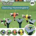 Hxoliqit 2PC Garden Decor Solar Dancing Hummingbird Solar/Battery Powered Hummingbird Flower Pots Cute Flower Pots Garden Decor Garden Supplies