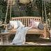 Teak Wood San Jose Double Outdoor Patio Porch Swing