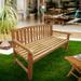 Teak Wood Buenos Aires Oval Outdoor Patio Bench 4 Foot