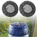 Rain Barrel Mesh Cover 2 Pcs 37.4 Water Collection Bucket Yarn Cover with Drawstring Rain Harvesting Netting Screen Protector for Outdoor Garden Lawn Backyard Patio Deck