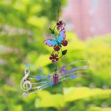 Jacenvly Outdoor Christmas Decorations Clearance Wind Chimes Outdoor Clearances Butterflies Aluminum Tube Windchime with S Hook Garden Decor Housewarming Gift Home Decor
