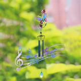 Jacenvly Christmas Decorations Indoor Clearance Wind Chimes Outdoor Clearances Butterflies Aluminum Tube Windchime with S Hook Garden Decor Housewarming Gift Room Decor