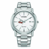 Men's Citizen Watch Silver Ohio Northern Polar Bears Eco-Drive White Dial Stainless Steel