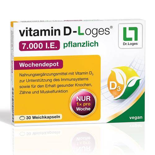 Dr. Loges – VITAMIN D-LOGES 7.000 I.E. pflanzlich Wochendepot Mineralstoffe