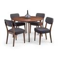 Farringdon Circular 2-4 Seater Dining Table with 4 Grey Chairs