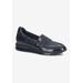 Extra Wide Width Women's Dannon Flat by Ros Hommerson in Navy Crinkle Patent (Size 8 WW)