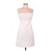 Lilly Pulitzer Casual Dress - Mini Strapless Sleeveless: White Print Dresses - Women's Size 8