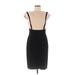 Tahari by ASL Casual Dress - Sheath Square Sleeveless: Black Color Block Dresses - Women's Size 6