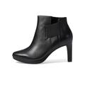 Clarks Women's Ambyr Rise Ankle Boot, Black Leather, 11