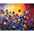Paint by Number for Adults,DIY Paint by Numbers Canvas Oil Painting Kits for Kids or Beginner with Brushes Acrylic Pigment Drawing Home Wall Decoration Gifts Abstract Flowers 24x30in Without Frame