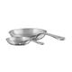 Mauviel M'Cook 5-Ply Polished Stainless Steel 2-Piece Frying Pan Set With Cast Stainless Steel Handles, Made In France