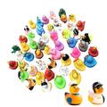 Mini Rubber Ducks Set - Cute and Colorful Duck Toy - Cool Rubber Ducks for Shower Birthday Party Favors, Bath Rubber Ducky for Classroom Summer Beach Pool Party Kuyatioo