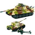 Tarcury Tiger II Heavy Tank WW2 Toys Building Kit - 930 PCS Army Toys Set with 4 Toy Soldiers, 2in1 Versatile Design for Kids and Adults