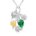KINGWHYTE Daisy Necklace 925 Sterling Silver Necklace Daisy Flower Pendant Necklace Daisy Gifts for Women Girls Gifts
