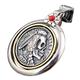 Two Tone 925 Sterling Silver Indian Chief Pendant Native American Skull Head Spinner Pendant for Men Women