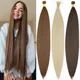 Extensions Capillaires Synthétiques Lisses de 36 Pouces Postiche en Fibre Blond Ombré pour Femme