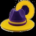 Chapeaux Fedora tehonneur par nœuds pour hommes et femmes chapeaux DN jaune et violet chapeaux