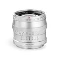 TTArtisan 50 mm f1.2 APS-C Metallgehäuse, kompatibel mit Fuji FX Mount – Silber