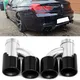 Di scarico auto Per BMW 640i 535i Punta del silenziatore Doppio tubo di scarico Punta di scarico per auto in acciaio inossidabile Punta del silenziatore del paraurti originale a forma di H