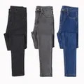 Jeans a vita alta da donna pantaloni a matita in Denim Skinny grigio nero blu 6XL