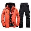 Winter Männer Ski anzug Schnee Daunen jacke und Hose für Männer warme wasserdichte wind dichte