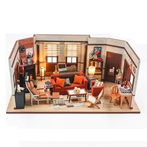 DIY Casa Holzpuppe Häuser Miniatur Baukasten wie ich Ihre Mutter Puppenhaus mit Möbel Montage