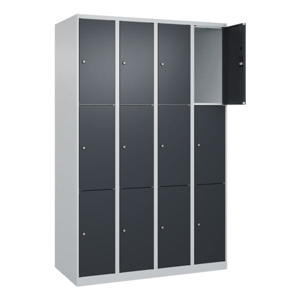 CP Schließfachschrank »Classic Plus Korpus lichtgrau« 4x3 Fächer grau, 120x185x50 cm
