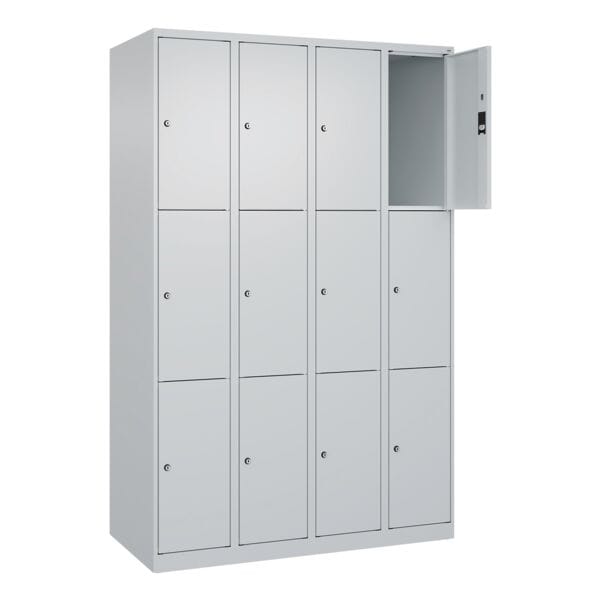 CP Schließfachschrank »Classic Plus Korpus lichtgrau« 4x3 Fächer grau, 120x185x50 cm